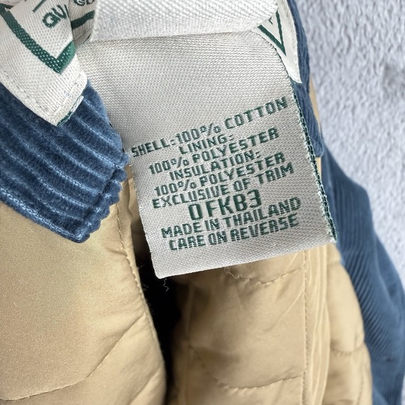 L.L. Bean Corduroy Barn Work Coat Chore Jacket Womens 1X Teal Quilted VTG 90s - Picture 12 of 12